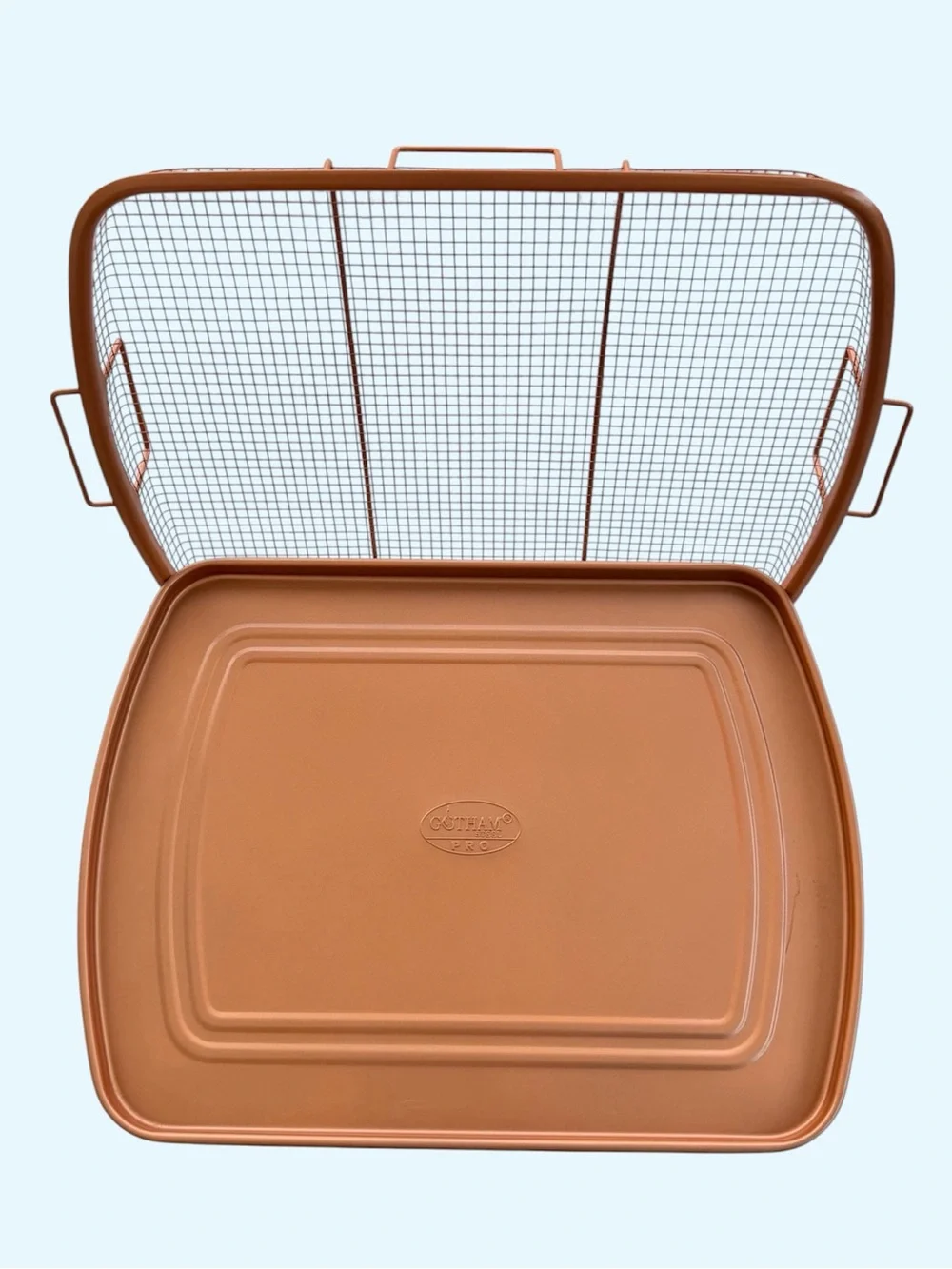 Gotham Steel Pro XL Nonstick Ceramic Copper Crisper Tray ~ 2-Piece Set